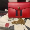 Gucci torebka czerwona Web Animalier Chain Shoulder Bag Crop
