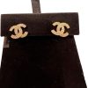 Chanel Klasyczne CC mini kolczyki złote