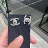 Chanel kolczyki srebrne CC medium turnlock