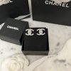 Chanel kolczyki srebrne CC medium turnlock